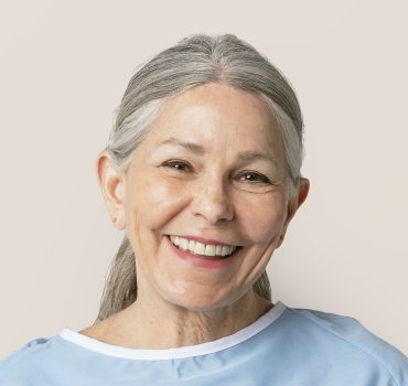 Senior woman hospital patient, cured from Covid-19